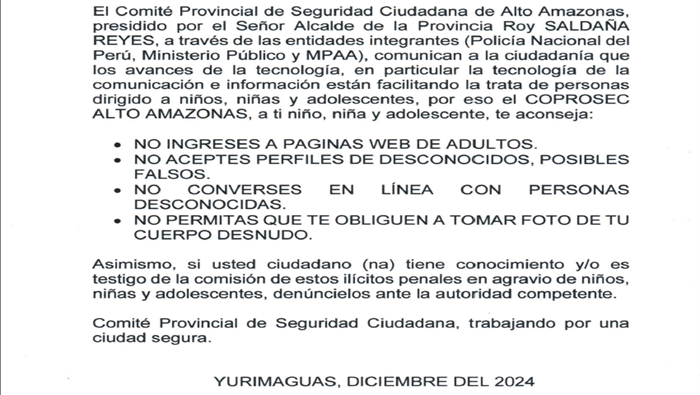 Trata de personas a través de INTERNET