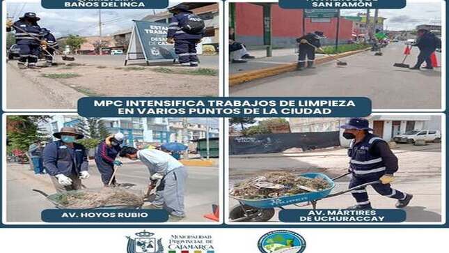 Con esfuerzo y dedicación, la Municipalidad Provincial de Cajamarca intensifica las jornadas de limpieza en puntos clave de la ciudad.¡𝗝𝘂𝗻𝘁𝗼𝘀 𝗽𝗼𝗱𝗲𝗺𝗼𝘀 𝗽𝗿𝗲𝘃𝗲𝗻𝗶𝗿 𝗶𝗻𝘂𝗻𝗱𝗮𝗰𝗶𝗼𝗻𝗲𝘀 𝘆 𝗰𝘂𝗶𝗱𝗮𝗿 𝗲𝗹 𝗺𝗲𝗱𝗶𝗼 𝗮𝗺𝗯𝗶𝗲𝗻𝘁𝗲!
🔹 Lugares intervenidos:
✔ Carretera a Baños del Inca
✔ Av. Atahualpa y Av. Universitaria
✔ Jr. Mártires de Uchuraccay
✔ Vía de evitamiento norte
✔ Av. Héroes de San Ramón
Estas acciones son una muestra del compromiso con el bienestar y desarrollo sostenible de nuestra comunidad. 🌳🍃
¡𝗦ú𝗺𝗮𝘁𝗲 𝗮 𝗺𝗮𝗻𝘁𝗲𝗻𝗲𝗿 𝗻𝘂𝗲𝘀𝘁𝗿𝗮 𝗰𝗶𝘂𝗱𝗮𝗱 𝗹𝗶𝗺𝗽𝗶𝗮! 🌿