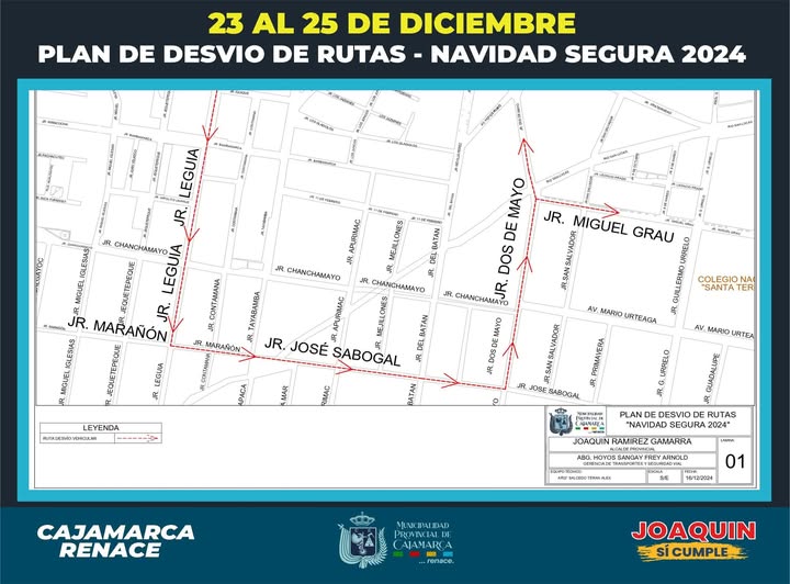π Conoce el desvΓo de rutas de transporte pΓΊblico que regirΓ‘ del 23 al 25 de diciembre
