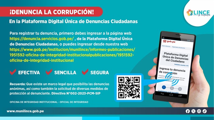 ¡Denuncia la corrupción!
