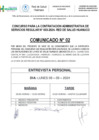 Vista preliminar de documento Comunicado 2 - cronograma de entrevistas