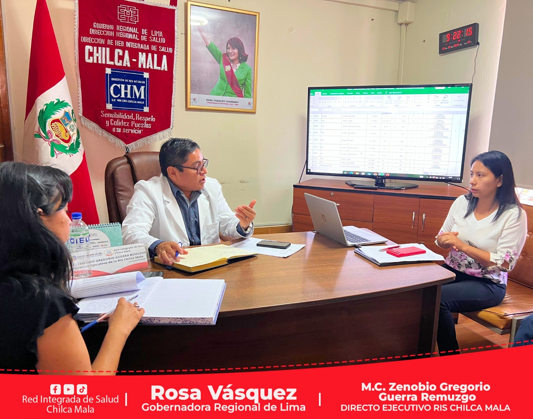 Director Ejecutivo de la RIS Chilca Mala sostiene importante reunión con su equipo de gestión