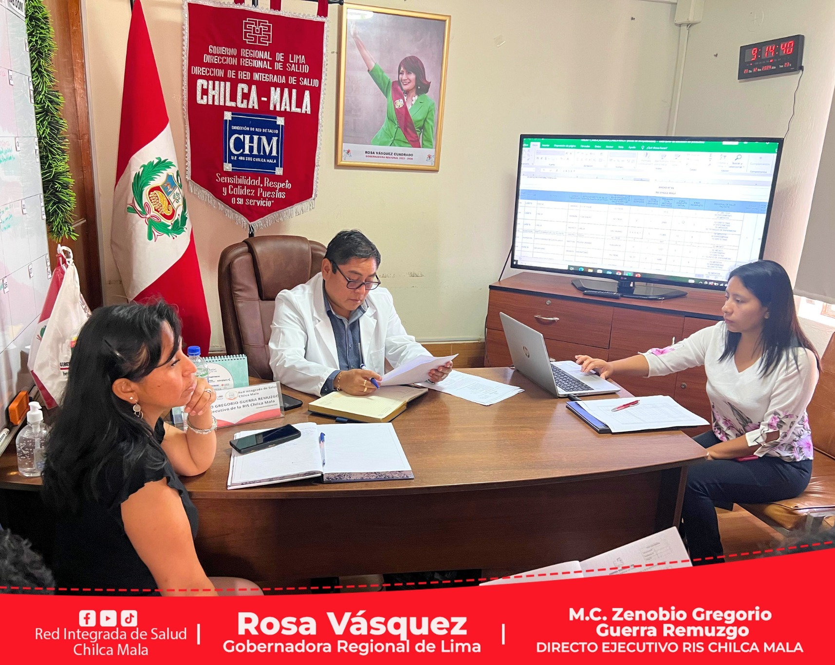 Director Ejecutivo de la RIS Chilca Mala sostiene importante reunión con su equipo de gestión