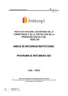 Vista preliminar de documento Programa de Integridad 2025 Indecopi