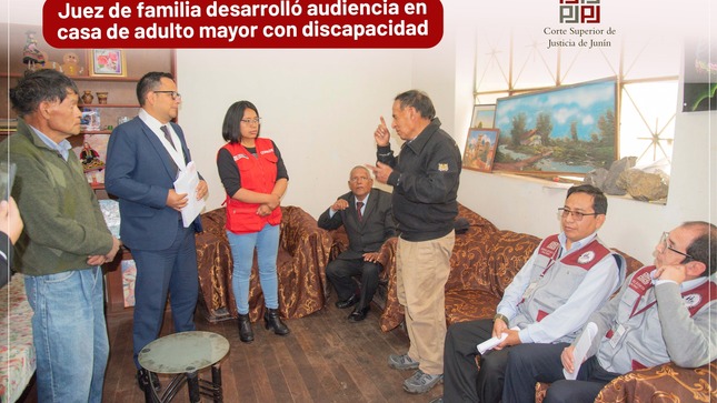 Juez de familia desarrolló audiencia en  casa de adulto mayor con discapacidad 