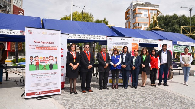 Corte de Junín desarrolló feria  informativa de entidades públicas