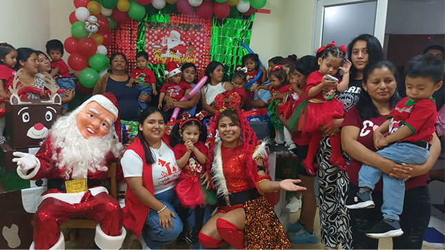 Programa social de ludoteca del Sector Ampliación La Victoria, realizó la llegada de la navidad con Show Infantil y chocolatada.