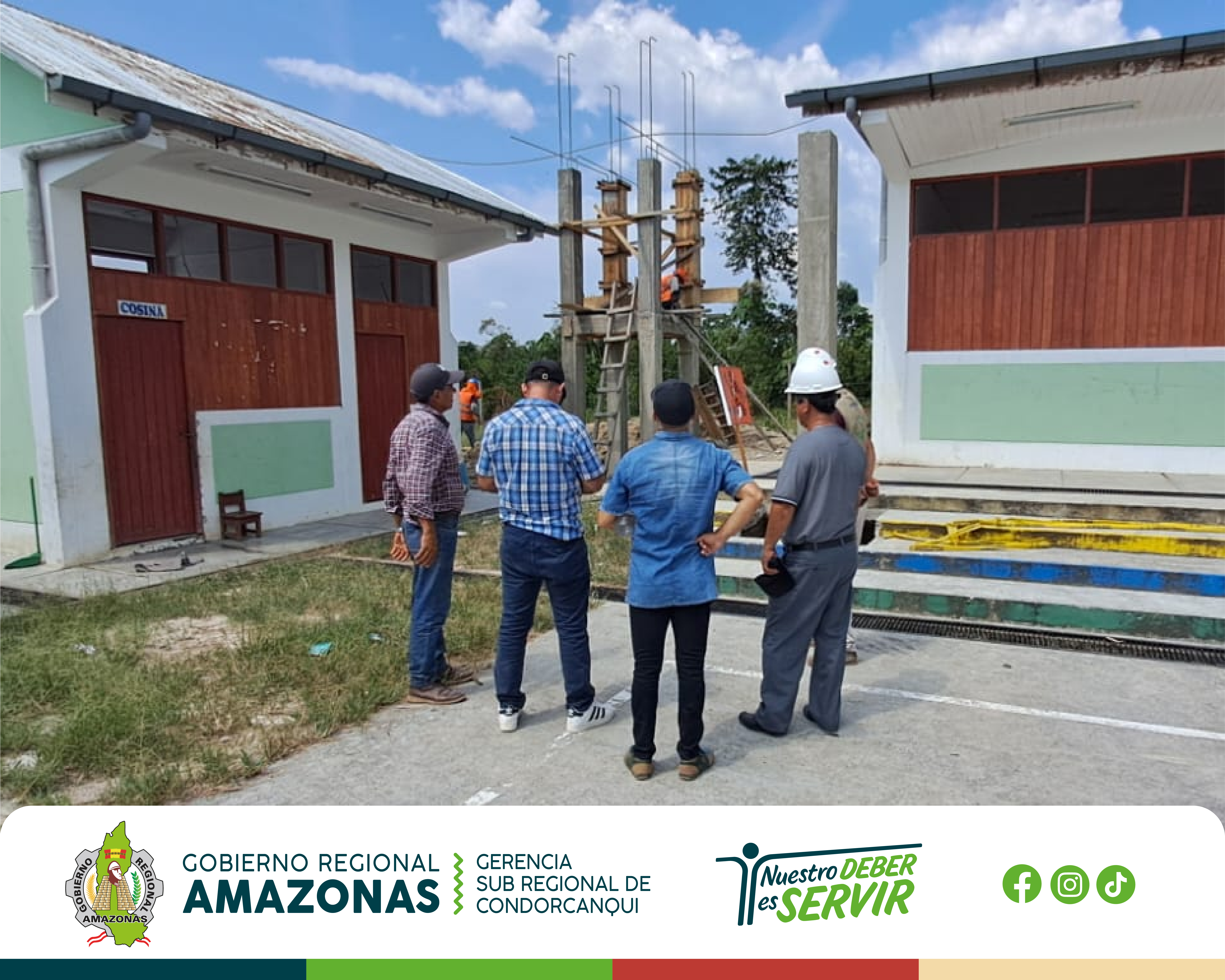 El Gerente Sub Regional supervisó avances en la construcción de aulas en la I.E.I. N° 278, reafirmando su compromiso con la calidad educativa