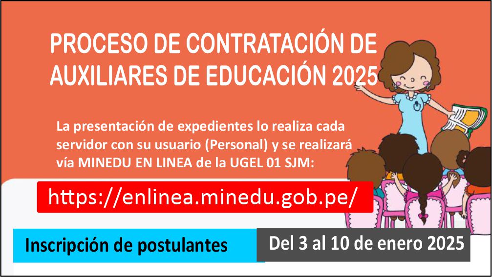 Cronograma del Proceso de Contratación de Auxiliares de Educación 2025