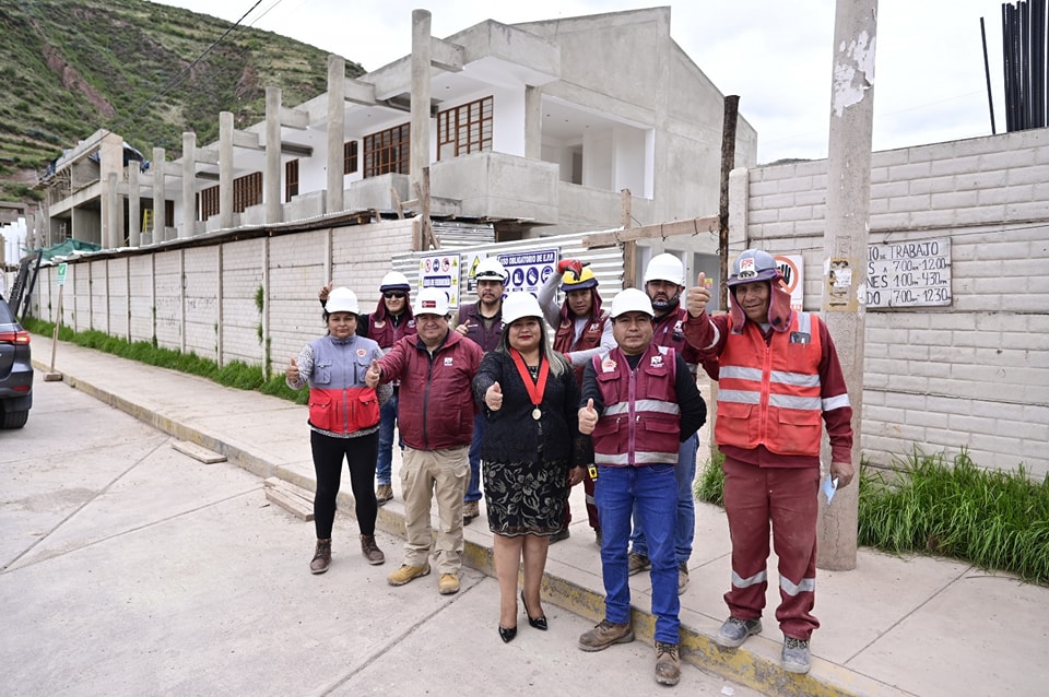 Presidenta de la Corte de Cusco supervisa avances de la nueva sede judicial en Quispicanchi