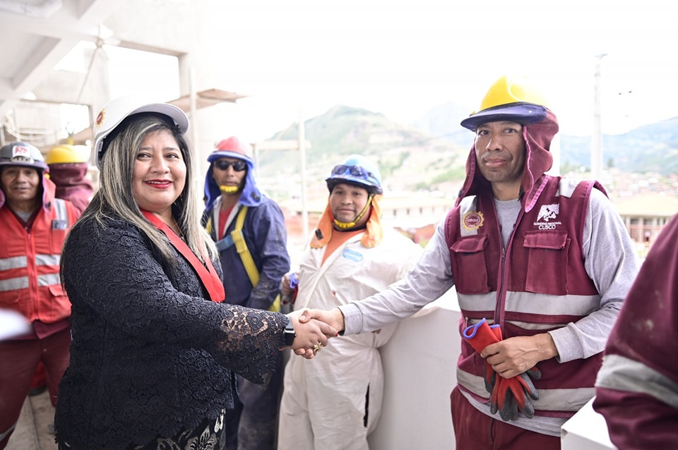 Presidenta de la Corte de Cusco supervisa avances de la nueva sede judicial en Quispicanchi