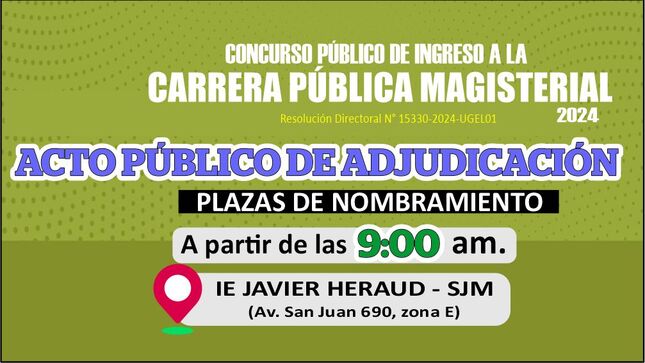 Concurso de Ingreso a la Carrera Publica Magisterial