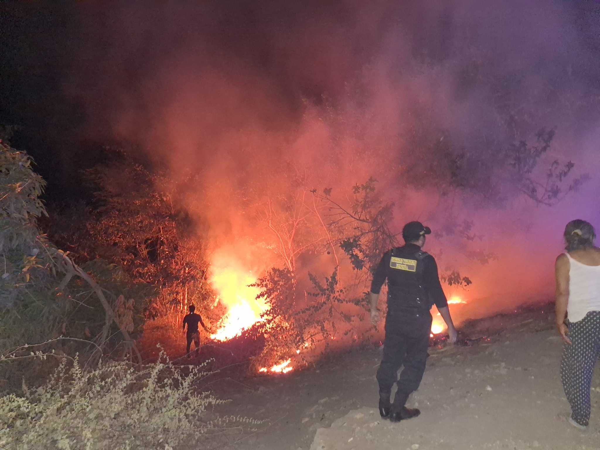 serenazgo atendiendo la emergencia