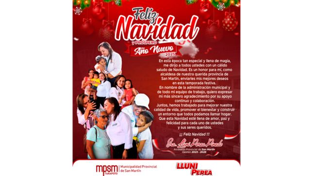 Feliz Navidad querida provincia de San Martín.