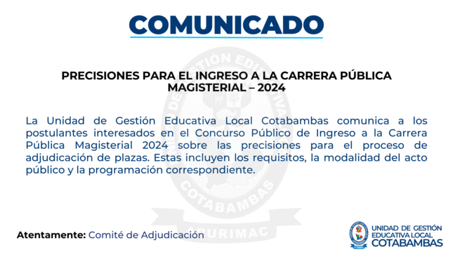 COMUNICADO PRESICIONES