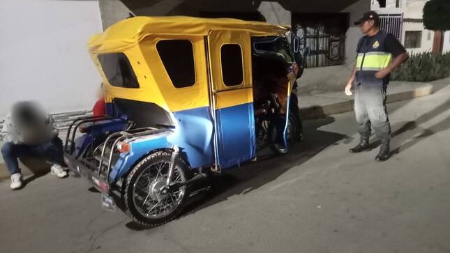 Serenazgo interviene mototaxi conducido por menores de edad