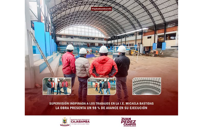 Supervisión inopinada a los trabajos en la i.e. micaela bastidas