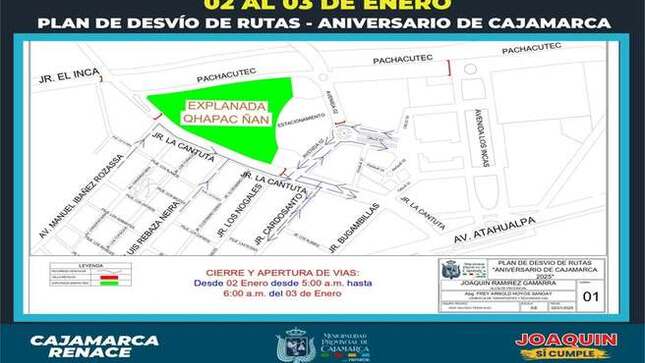 Conoce todas las rutas alternas que podrás utilizar desde hoy 02 de enero hasta las 6:00 am. del 03 de enero.