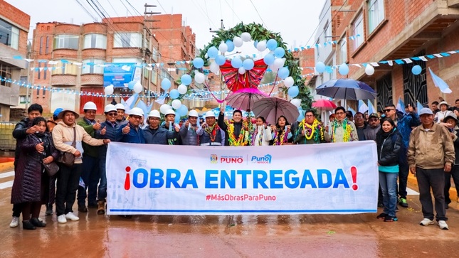 Arrancamos el 2025 entregando obras viales y de comercio para los puneños en barrios y centro poblado