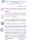 Vista preliminar de documento RESOLUCION DE ALCALDIA Nº003-2025-A/MDC