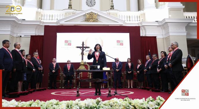 Presidenta Hilda Piedra participó en la juramentación de la Dra. Janet Tello Gilardi como presidenta del Poder Judicial