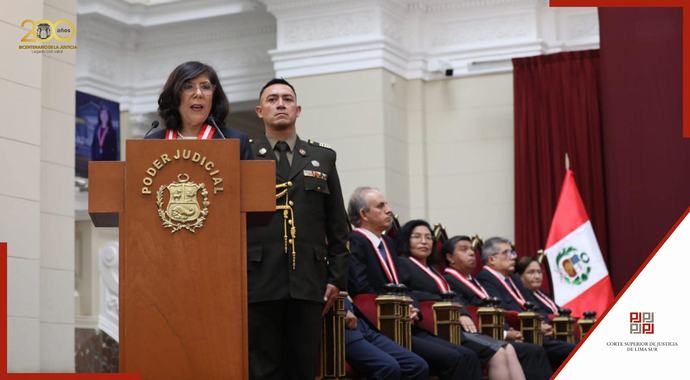 Presidenta Hilda Piedra participó en la juramentación de la Dra. Janet Tello Gilardi como presidenta del Poder Judicial