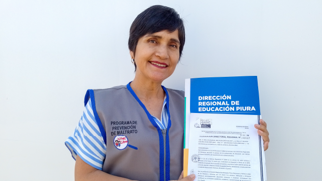 DREP reconoce a la Asociación Civil Perú Valores por su labor en la prevención de la violencia sexual en la región Piura.