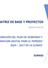 Vista preliminar de documento Matriz de base y proyectos del PGTD