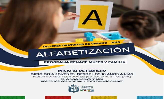 🗓 Inicio: 03 de febrero
👩🎓 Dirigido a: Jóvenes desde 18 años en adelante
⏰ Horarios: Martes y Jueves, de 2:00 p.m. a 4:00 p.m.
📍 Ubicación: Jr. Chanchamayo N° 1020
📝 Requisitos: Copia de DNI y foto tamaño carné.
¡No dejes pasar la oportunidad de aprender y crecer! ¡Te esperamos con entusiasmo! 🌟❤️