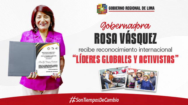 Gobernadora Rosa Vásquez recibe reconocimiento internacional por su liderazgo y activismo 