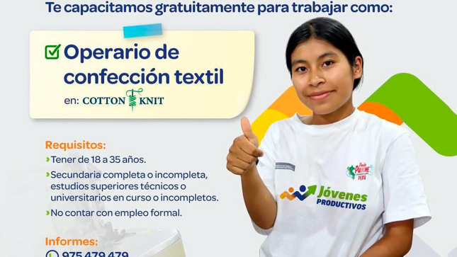 Interesados: Completa tus datos en este enlace:
👉 https://forms.gle/vvgmfun3tQUETSFP7
#ElAgustino #CapacitaciónGratuita #JóvenesProductivos
