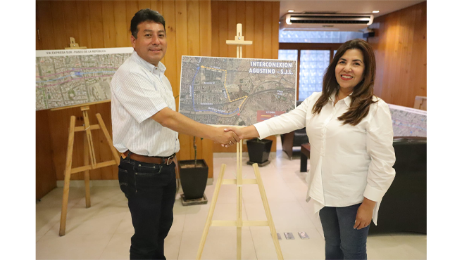 el propósito de trabajar en conjunto para una obra de salida vehícular entre El Agustino y San Juan de Lurigancho y así poder descongestionar Puente Nuevo. Cabe resaltar que, esta obra beneficiará a millones de personas.