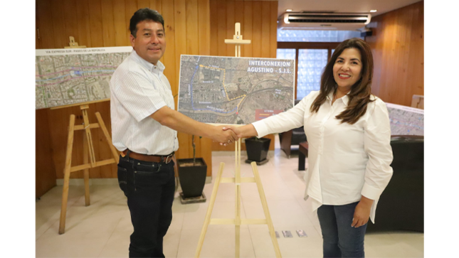 el propósito de trabajar en conjunto para una obra de salida vehícular entre El Agustino y San Juan de Lurigancho y así poder descongestionar Puente Nuevo. Cabe resaltar que, esta obra beneficiará a millones de personas.
