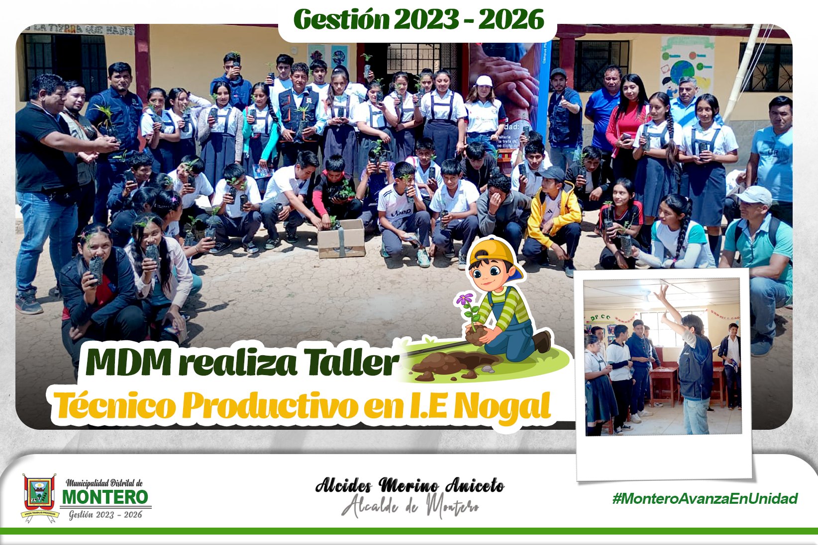 Taller Técnico Productivo en la I.E Nogal