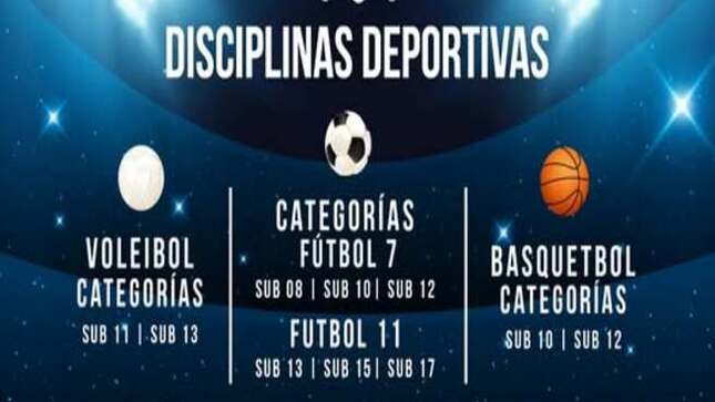 📅 Disciplinas Deportivas:
𝗩𝗼𝗹𝗲𝗶𝗯𝗼𝗹: 𝗖𝗮𝘁𝗲𝗴𝗼𝗿í𝗮𝘀 𝗦𝗨𝗕 𝟭𝟭 | 𝗦𝗨𝗕 𝟭𝟯
𝗙ú𝘁𝗯𝗼𝗹 𝟳: 𝗖𝗮𝘁𝗲𝗴𝗼𝗿í𝗮𝘀 𝗦𝗨𝗕 𝟬𝟴 | 𝗦𝗨𝗕 𝟭𝟬 | 𝗦𝗨𝗕 𝟭𝟮
𝗙ú𝘁𝗯𝗼𝗹 𝟭𝟭: 𝗖𝗮𝘁𝗲𝗴𝗼𝗿í𝗮𝘀 𝗦𝗨𝗕 𝟭𝟯 | 𝗦𝗨𝗕 𝟭𝟱 | 𝗦𝗨𝗕 𝟭𝟳
𝗕𝗮𝗹𝗼𝗻𝗰𝗲𝘀𝘁𝗼: 𝗖𝗮𝘁𝗲𝗴𝗼𝗿í𝗮𝘀 𝗦𝗨𝗕 𝟭𝟬 | 𝗦𝗨𝗕 𝟭𝟮
📝 Inscripciones gratuitas y abiertas.
🏅 Premio: El campeón de cada categoría recibirá una bicicleta montañera.
📍 Lugar: Oficina de Deporte - Estadio Municipal de Cajamarca.
🧑‍🤝‍🧑 Organiza: Desarrollo Social y Humano - Subgerencia de Educación, Recreación y Deporte.
¡Participa y muestra tu talento! 🎉