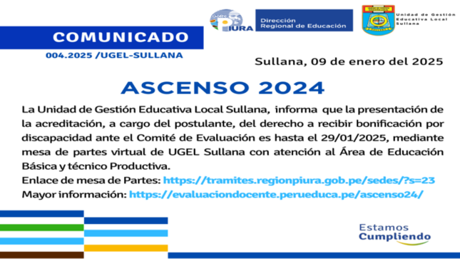 Comunicado N°004-2025