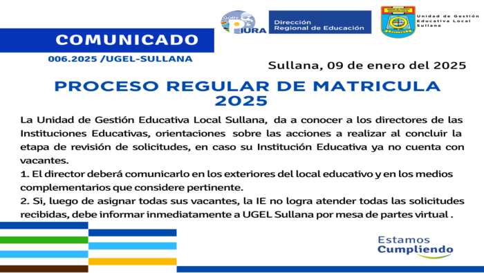 Comunicado N°06-2025