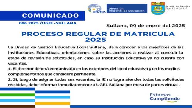 Comunicado N°06-2025