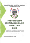 Vista preliminar de documento Presupuesto Institucional de Apertura 2025