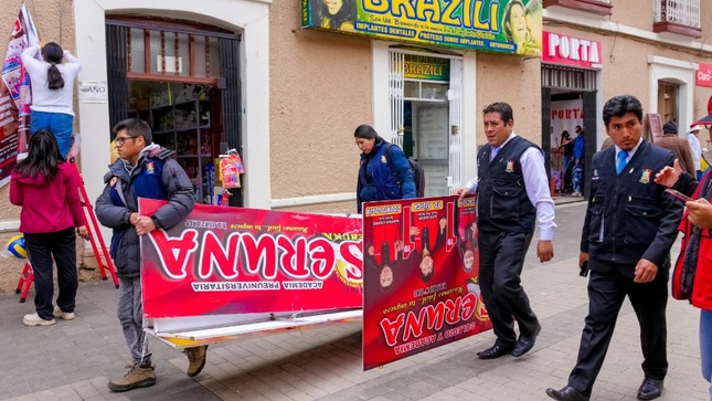 La Municipalidad Provincial de puno realiza fiscalización preventiva a academias pre universitarias del centro Histórico