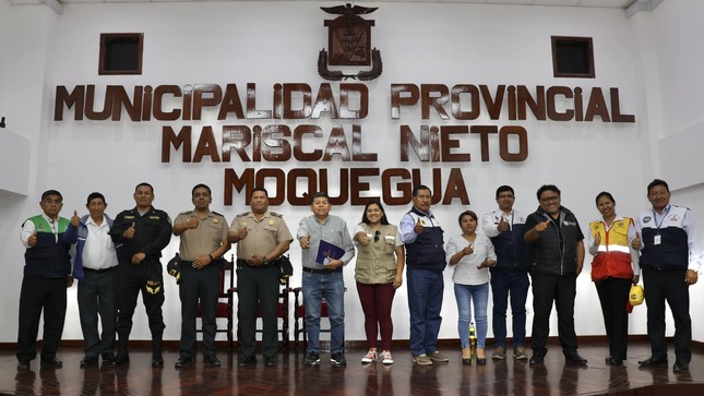 El alcalde de la provincia de Mariscal Nieto, John Larry Coayla, preside la cuarta consulta pública del Consejo Provincial de Seguridad Ciudadana (COPROSEC).