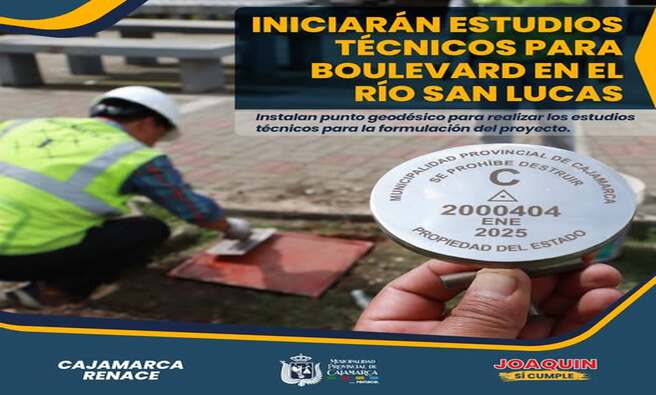 Con el objetivo de llevar a cabo los estudios técnicos necesarios para el proyecto de construcción del boulevard del río San Lucas, que se extenderá entre el Arco del Triunfo y el Jirón del Batán, un equipo de técnicos de la empresa contratista ha instalado un punto geodésico para realizar los trabajos topográficos en la zona.
Este proyecto, como se ha mencionado anteriormente, representa un importante esfuerzo por parte de la Municipalidad Provincial de Cajamarca para embellecer el entorno urbano. La construcción del boulevard buscará recuperar las franjas marginales del río San Lucas, convirtiéndolo en un atractivo turístico y un motor para la reactivación económica de la región.
¡𝗝𝗢𝗔𝗤𝗨𝗜𝗡 𝗦Í 𝗖𝗨𝗠𝗣𝗟𝗘!🙌