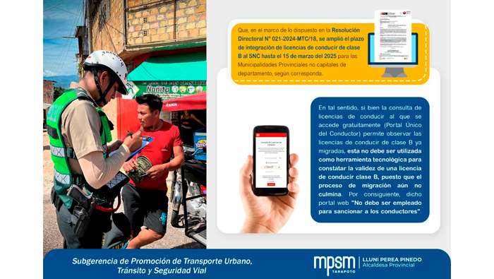 Ampl铆an plazos de migraci贸n al Sistema Nacional de Conductores.