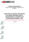 Vista preliminar de documento Plan Anual de Trabajo Archivístico Conadis - 2025 