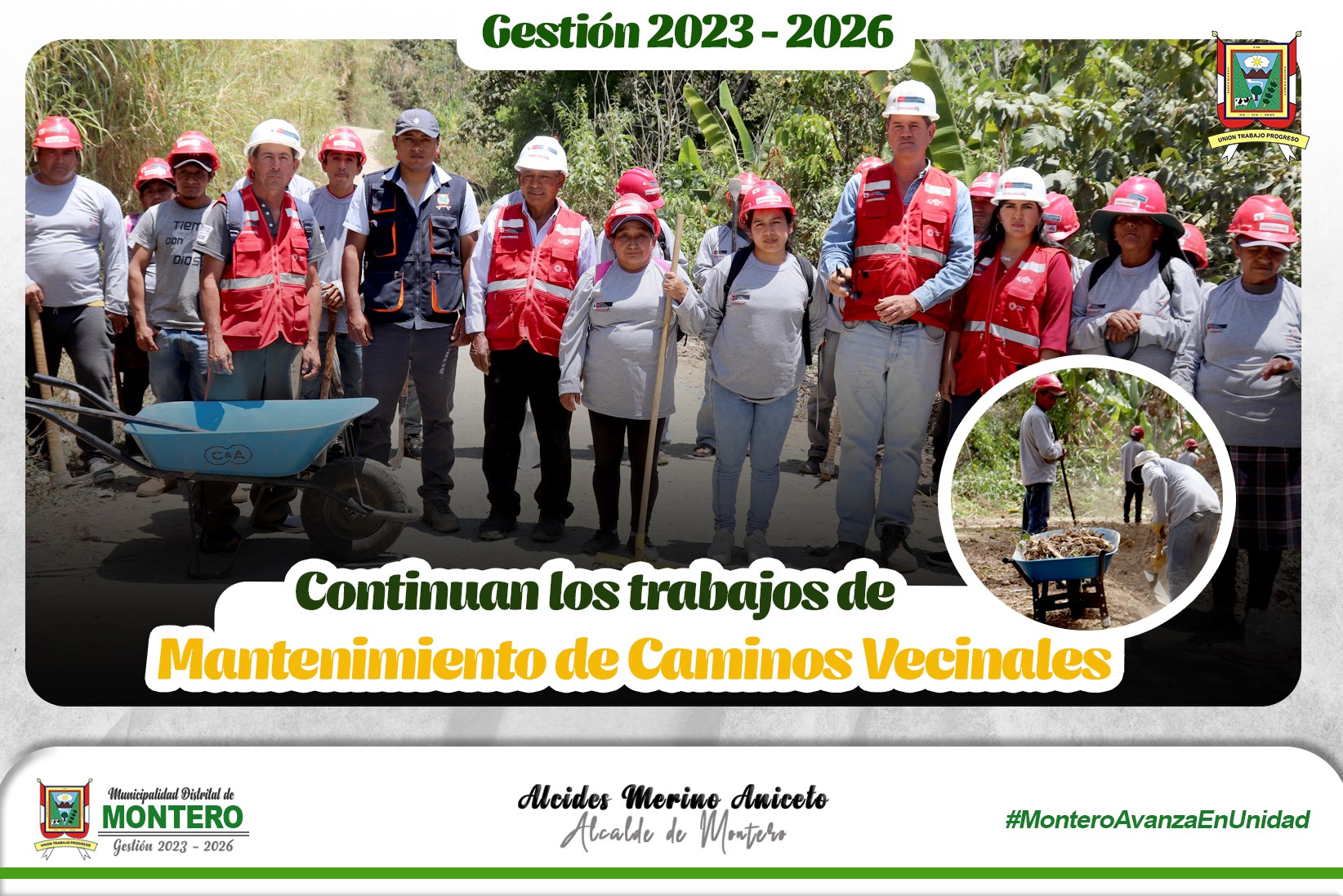 MDM Continua con el Mantenimiento de Caminos Vecinales en el Tramo de Sicacate, Loma de Sicacate y el Salvador