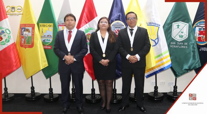 Presidenta de la Corte de Lima Sur toma juramento de honor a nuevos jueces penales