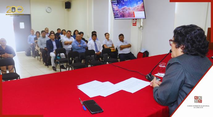 Importante reunión de la presidenta de la Corte de Lima Sur con servidores penales