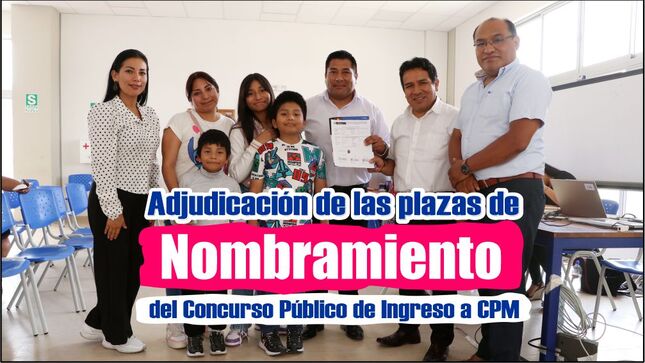 Adjudicación de las plazas de nombramiento 2025