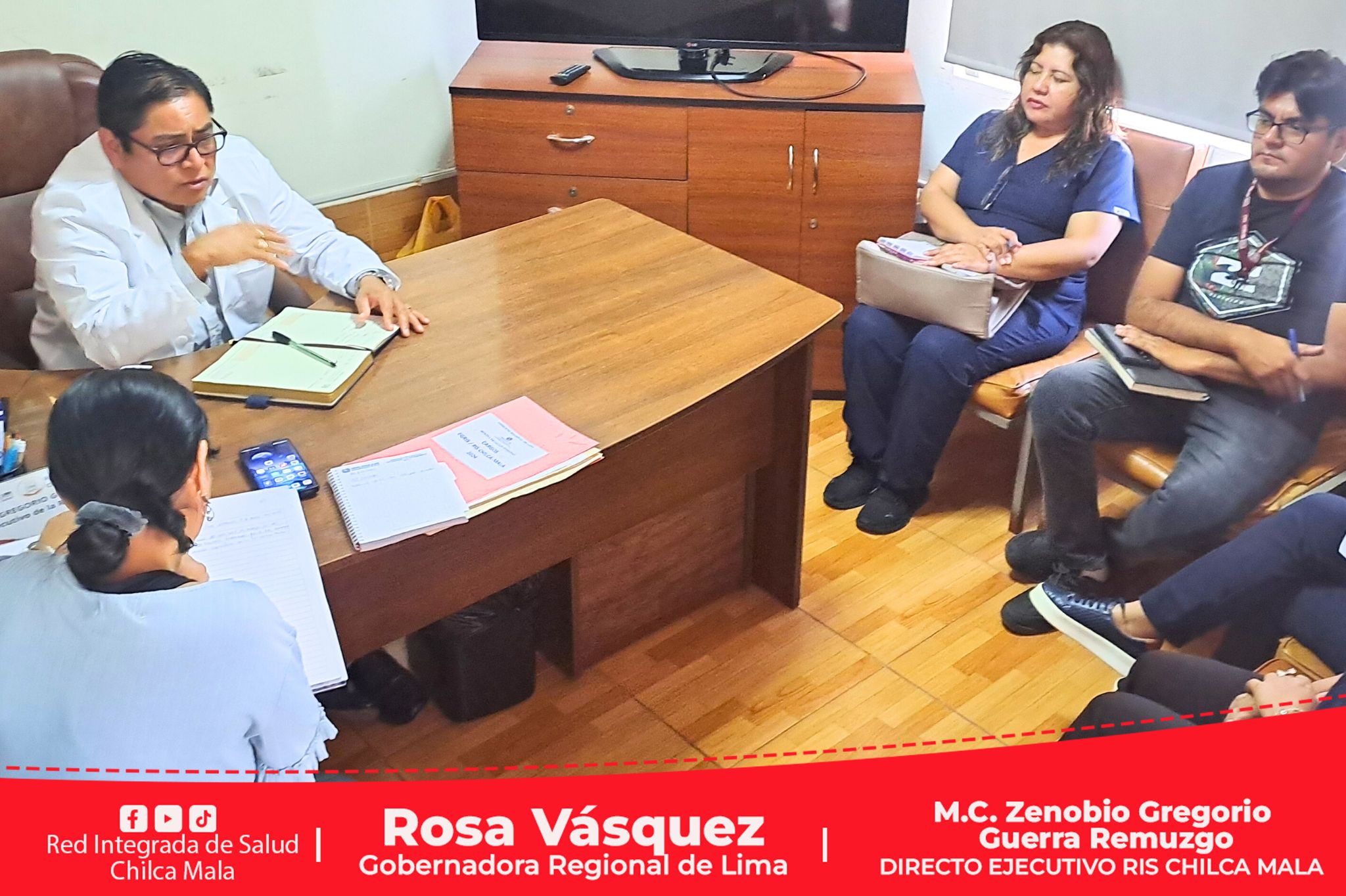 Director Ejecutivo de la RIS Chilca Mala sostiene importante reunión con su equipo de gestión