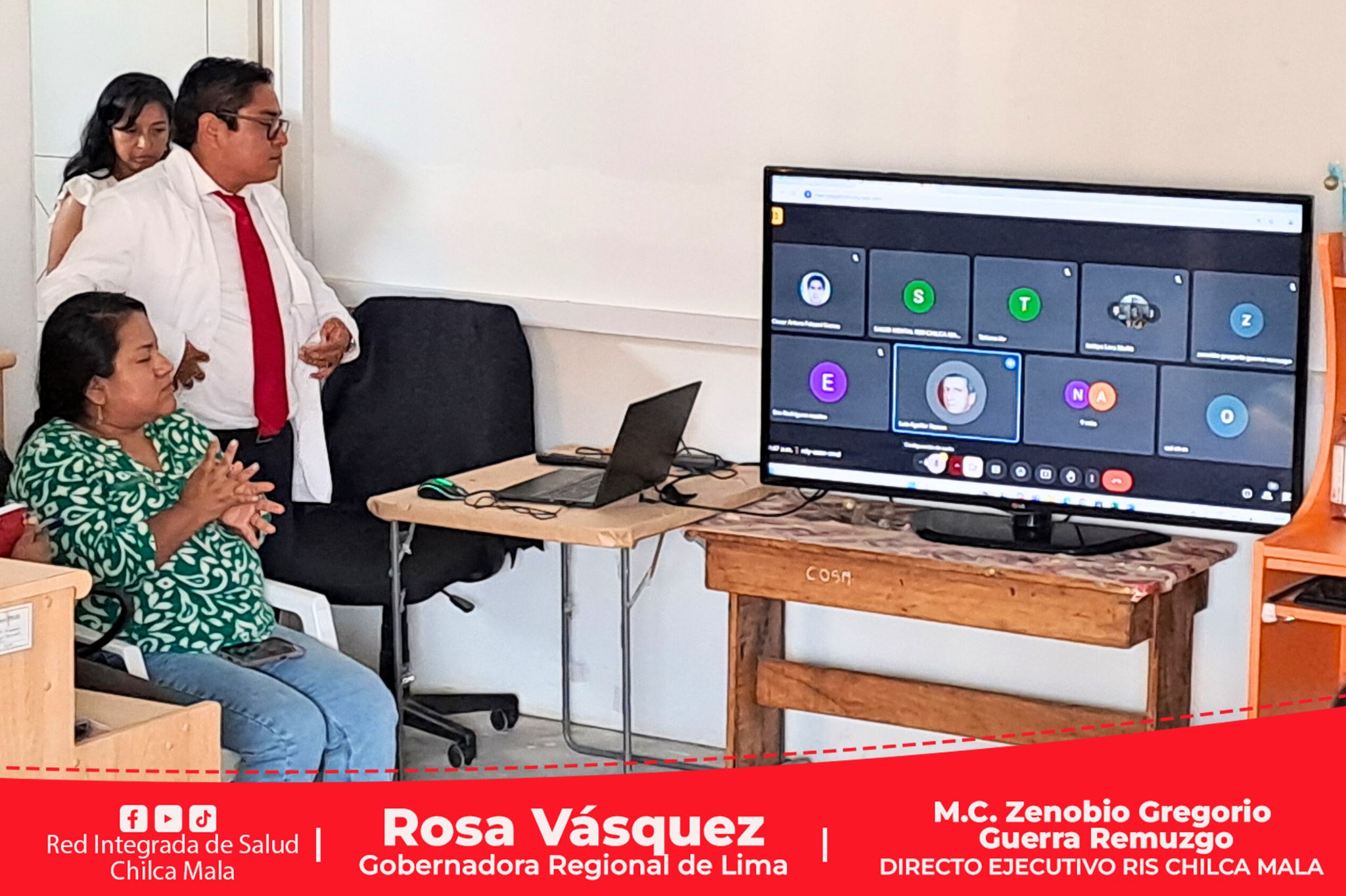 Director Ejecutivo de la RIS Chilca Mala lidera importante reunión en la oficina de Salud Integral